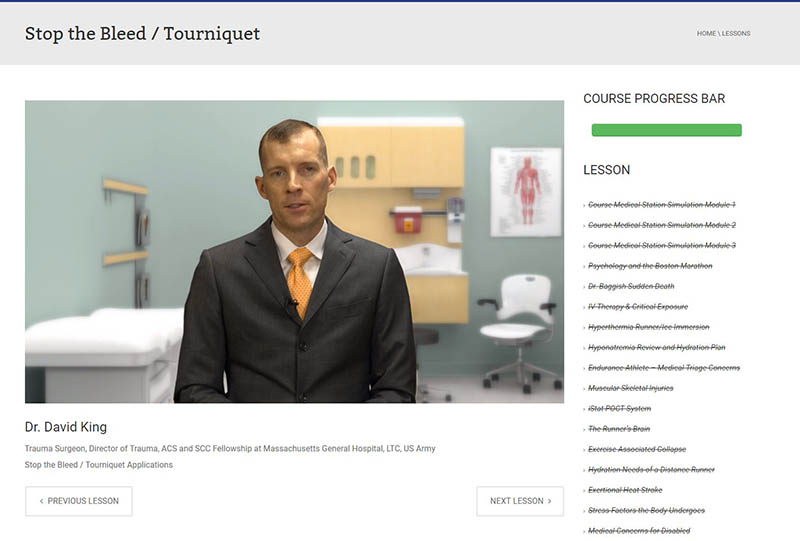 Training video for learning management system